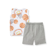 Basketball Organic Cotton Infant Tank & Short Set